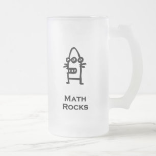 Caneca De Cerveja Vidro Jateado Rochas de Matemática de Três Olhos Bot