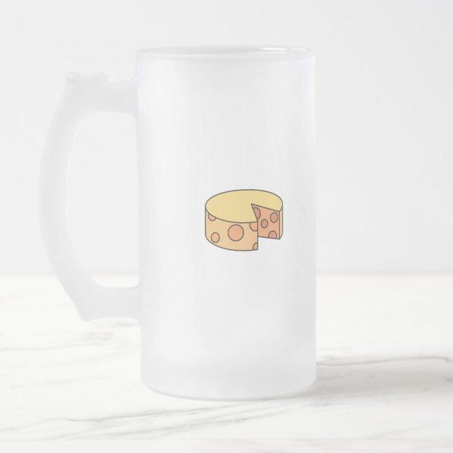 Caneca De Cerveja Vidro Jateado roda de queijo (Esquerda)