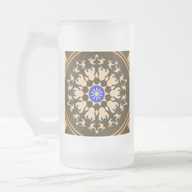Caneca De Cerveja Vidro Jateado Rodagem (Esquerda)