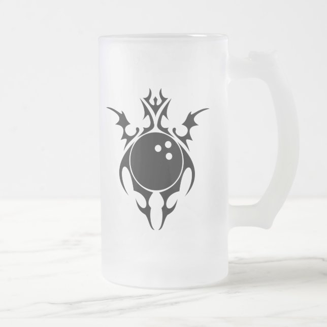 Caneca De Cerveja Vidro Jateado rolamento. tribal (Direita)