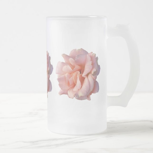 Caneca De Cerveja Vidro Jateado rosa rosa rosa florescente (Direita)