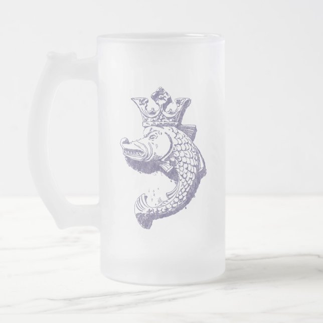 Caneca De Cerveja Vidro Jateado Royal Pike (Esquerda)