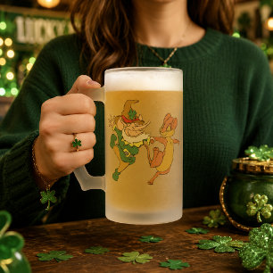 Caneca De Cerveja Vidro Jateado Rua, Casal ímpar de Paddy