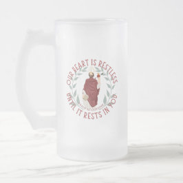 Caneca De Cerveja Vidro Jateado Rua Inquieta Augustine Mug