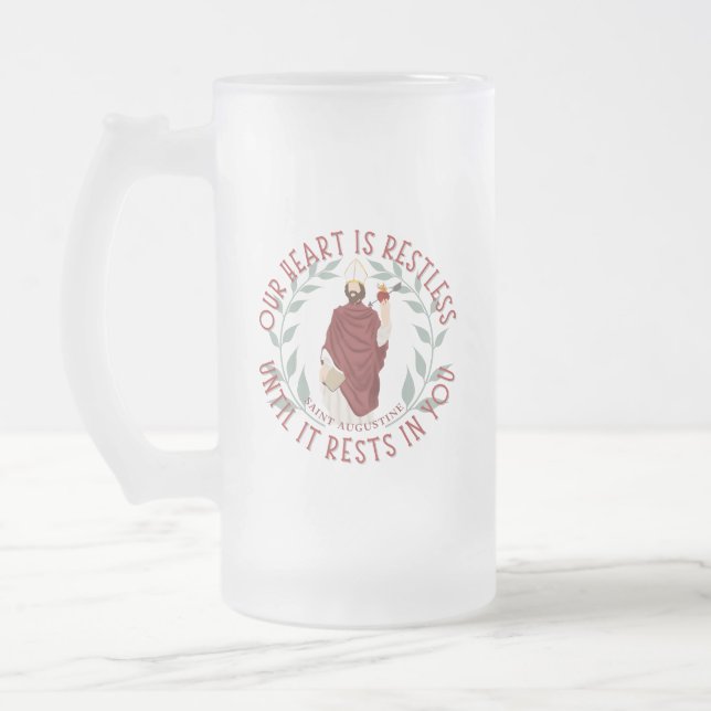 Caneca De Cerveja Vidro Jateado Rua Inquieta Augustine Mug (Esquerda)