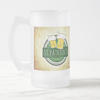 Caneca De Cerveja Vidro Jateado Rua, o dia de Patrick Beer Mugs