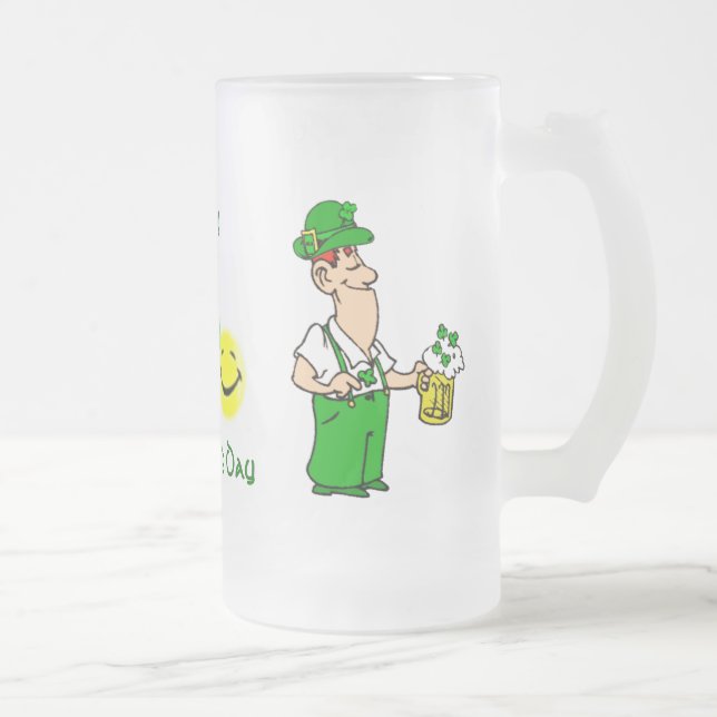 Caneca De Cerveja Vidro Jateado Rua. O Mug de Patrick (Direita)