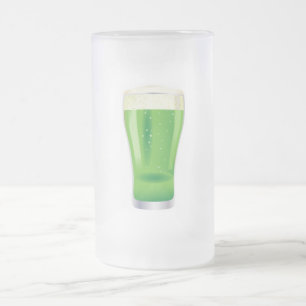 Caneca De Cerveja Vidro Jateado Rua. Patricks - Fosco de 16oz