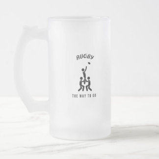 Caneca De Cerveja Vidro Jateado Rugby do caminho