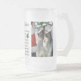 Caneca De Cerveja Vidro Jateado Sable Rough Collie presentes de Natal
