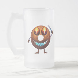 Caneca De Cerveja Vidro Jateado Sádico Bagel Mug