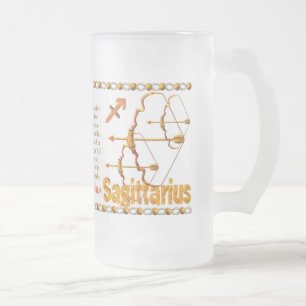 Caneca De Cerveja Vidro Jateado Sagitário 1985 de madeira do nascer do touro do