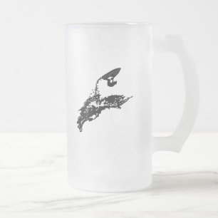 Caneca De Cerveja Vidro Jateado Salto grande do esqui do jato