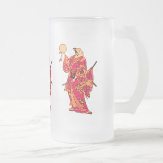 Caneca De Cerveja Vidro Jateado Samurai