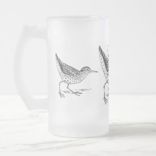 Caneca De Cerveja Vidro Jateado Sandpiper Shorebird Thunder_Cove