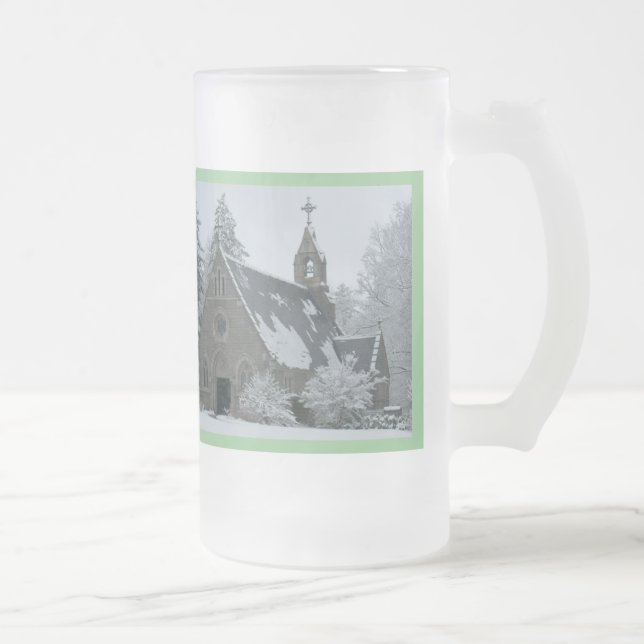 Caneca De Cerveja Vidro Jateado Santo Inverno (Direita)