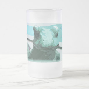 CANECA DE CERVEJA VIDRO JATEADO SAPO