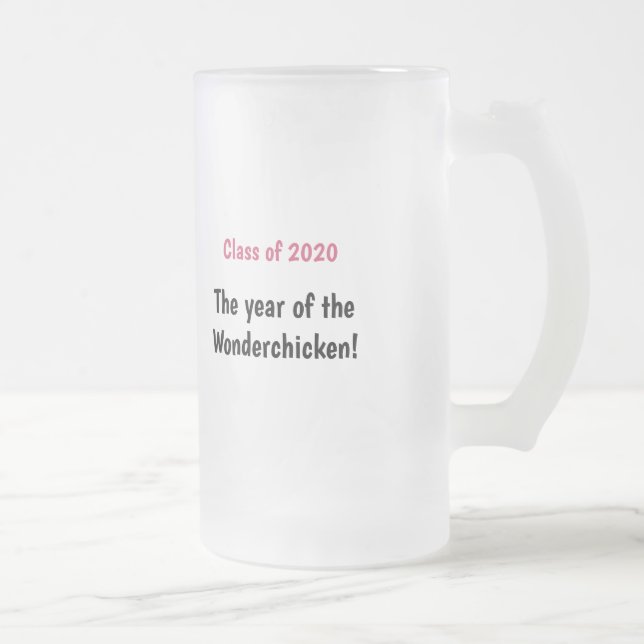 Caneca De Cerveja Vidro Jateado Saúde para a classe de 2020 (Direita)