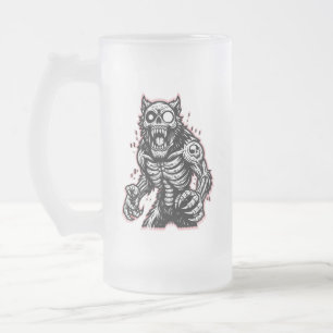 Caneca De Cerveja Vidro Jateado Scary Halloween Zombie Werewolf
