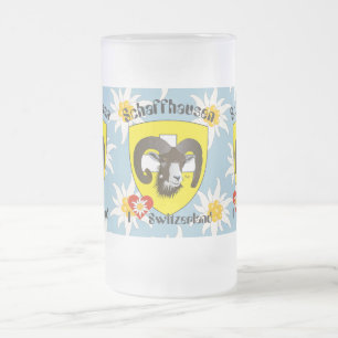 Caneca De Cerveja Vidro Jateado Schaffhausen - Suíça Suisse - Svizzera taça