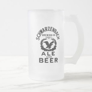 Caneca De Cerveja Vidro Jateado Schwarzenbach Brewing Co. Fosco