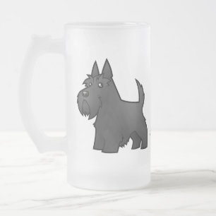 Caneca De Cerveja Vidro Jateado Scottish Terrier dos desenhos animados