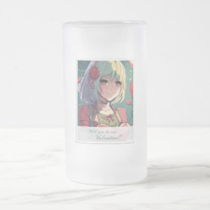 Caneca De Cerveja Vidro Jateado Seja Meu Namorado no Estilo Mangá 33420
