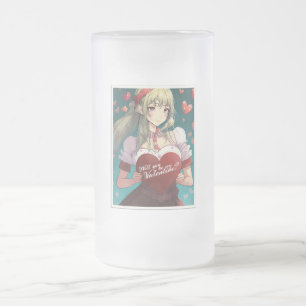 Caneca De Cerveja Vidro Jateado Seja Meu Namorado no Estilo Mangá 33893