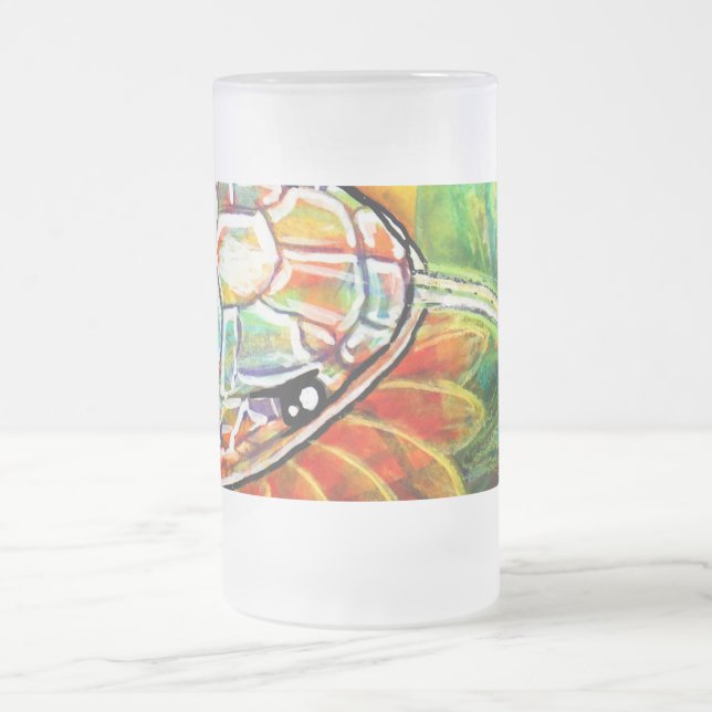 Caneca De Cerveja Vidro Jateado Serpente Arco-íris (Centro)