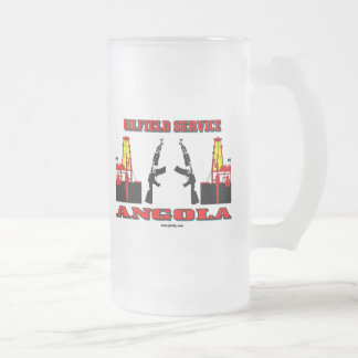 Caneca De Cerveja Vidro Jateado Serviço do campo petrolífero de Angola, vidro de