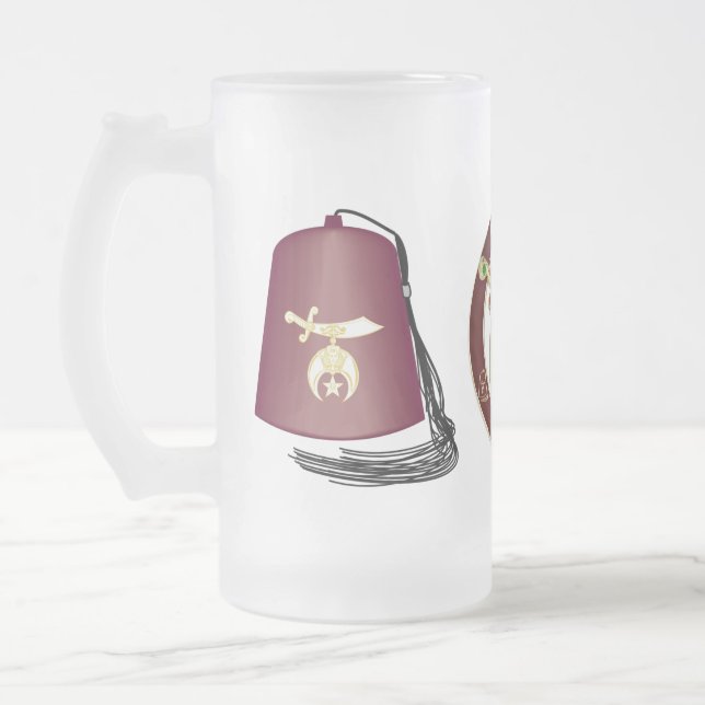 Caneca De Cerveja Vidro Jateado Shriner (Esquerda)