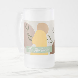 Caneca De Cerveja Vidro Jateado Silhueta Botânica Nurturer