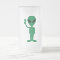 Silhueta pequena da alienígena do homem verde da