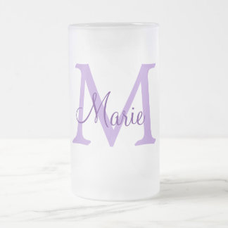 Caneca De Cerveja Vidro Jateado simple minimal add name monogram pink red throw