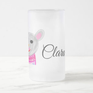 Caneca De Cerveja Vidro Jateado Simples animais coloridos aquarela adicionar nome