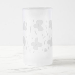 Caneca De Cerveja Vidro Jateado simples e mínimo adicione a foto do seu monograma