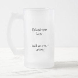 Caneca De Cerveja Vidro Jateado simples e mínimo adicione os detalhes do texto do 