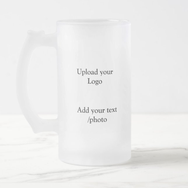 Caneca De Cerveja Vidro Jateado simples e mínimo adicione os detalhes do texto do  (Esquerda)