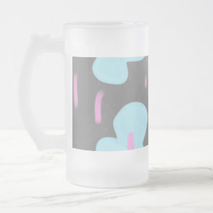 Caneca De Cerveja Vidro Jateado simples e mínimo adicione sua foto de monograma de