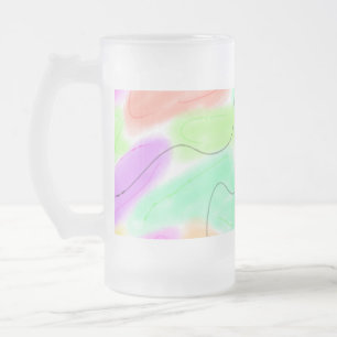 Caneca De Cerveja Vidro Jateado simples e mínimo adicione sua foto de monograma de