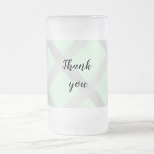 Caneca De Cerveja Vidro Jateado Simples obrigado elegante seu elegante personaliza