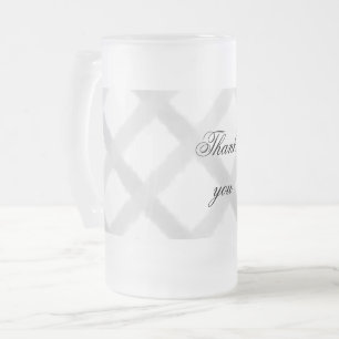 Caneca De Cerveja Vidro Jateado Simples obrigado elegante seu elegante personaliza