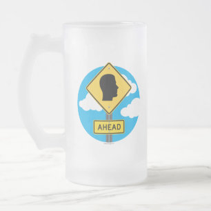 Caneca De Cerveja Vidro Jateado Sinal de rua AHEAD