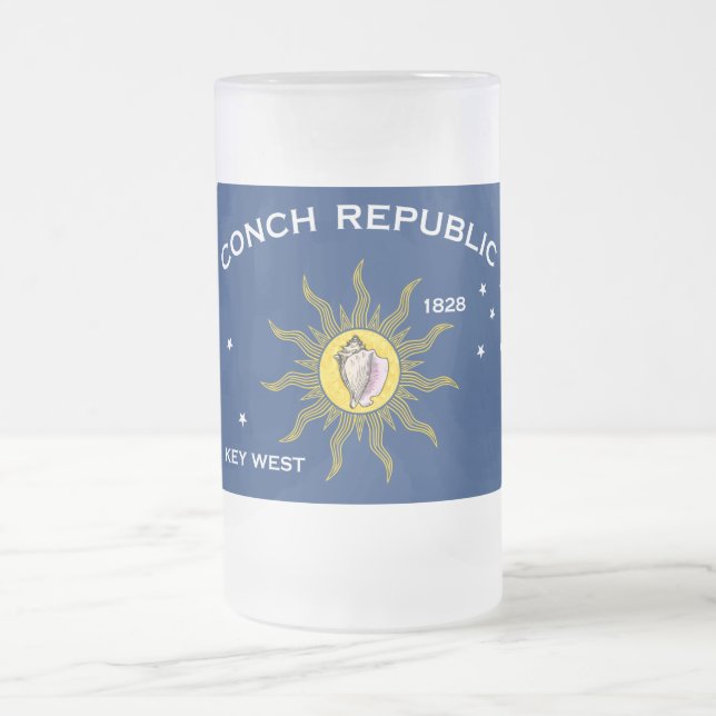 Caneca De Cerveja Vidro Jateado Sinalizador da República de Conch (Centro)