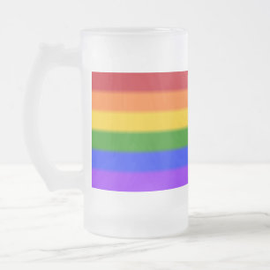 Caneca De Cerveja Vidro Jateado Sinalizador de Orgulho gay de queda