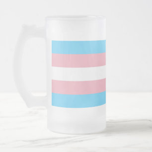 Caneca De Cerveja Vidro Jateado Sinalizador do Orgulho Transgênero