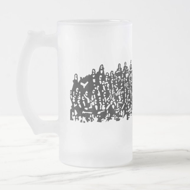 CANECA DE CERVEJA VIDRO JATEADO SINFONIA! (Esquerda)
