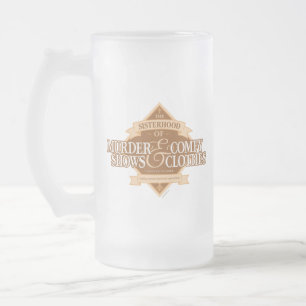 Caneca De Cerveja Vidro Jateado Sisterhood of Murder Shows and Comfy Clothes