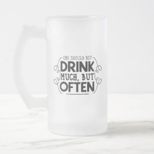 Caneca De Cerveja Vidro Jateado Slogan frequentemente cómico da cerveja da cerveja