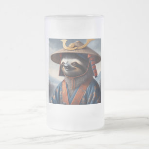 Caneca De Cerveja Vidro Jateado Sloth Samurai